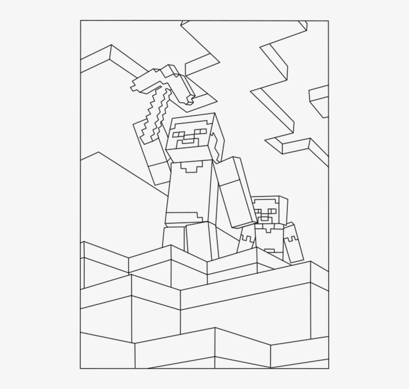 Minecraft Steve - Minecraft Coloring Pages Steve And Alex Transparent PNG -  500x700 - Free Download on NicePNG