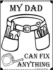 FREE Fathers Day Coloring Page