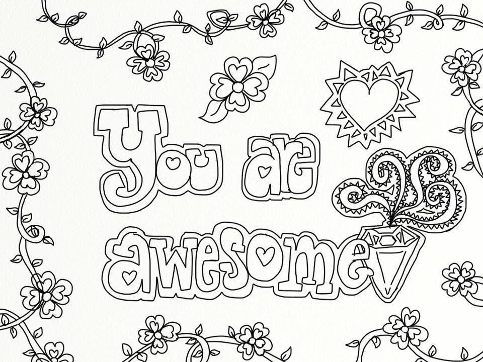 Coloring image for adults, grown up coloring image, positive affirmation |  Valentine coloring pages, Printable coloring book, Coloring pages