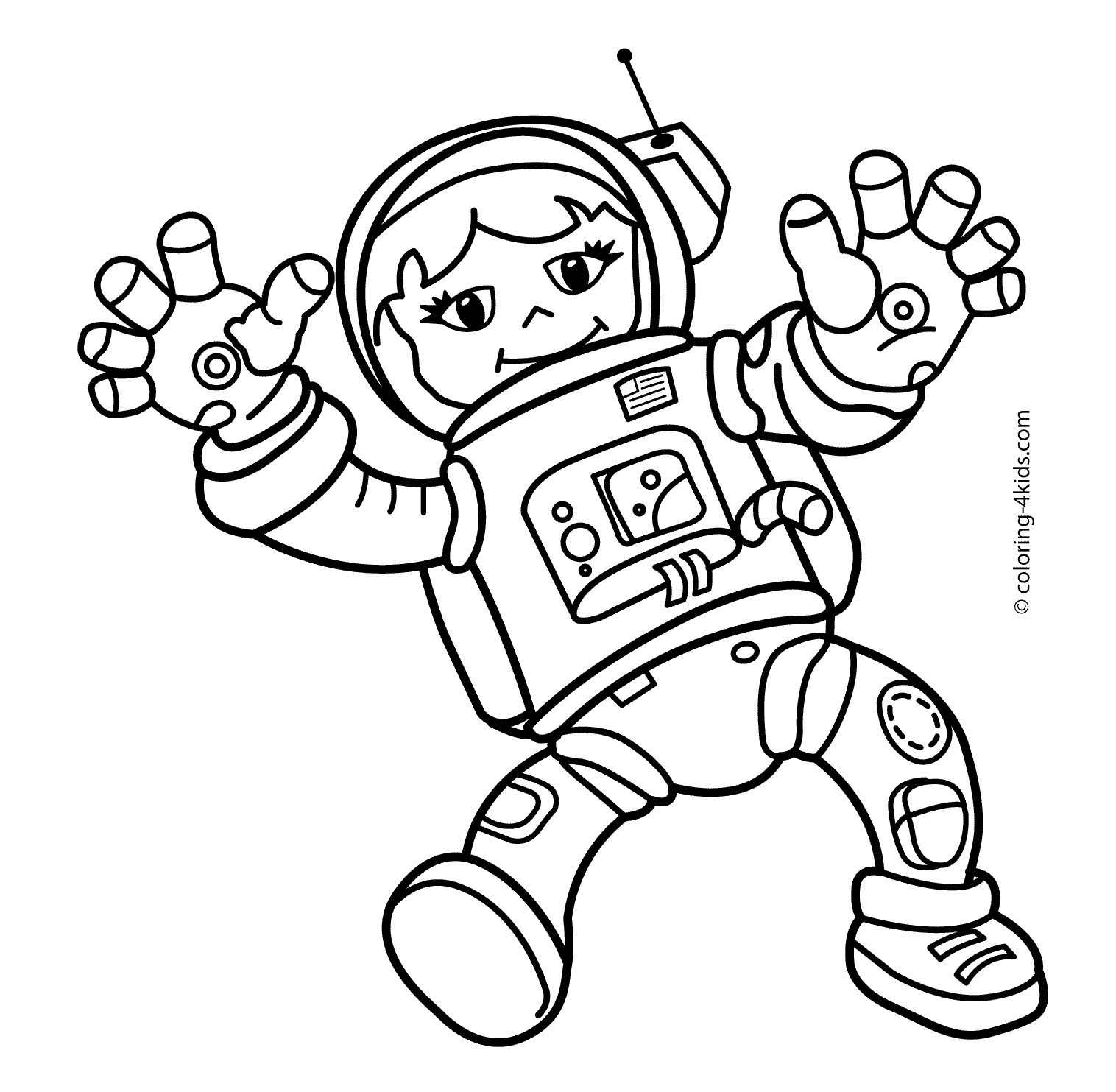 Related Astronaut Coloring Pages item-3185, Astronaut Coloring ...
