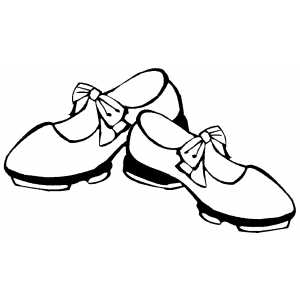 Tap dancing shoes coloring page
