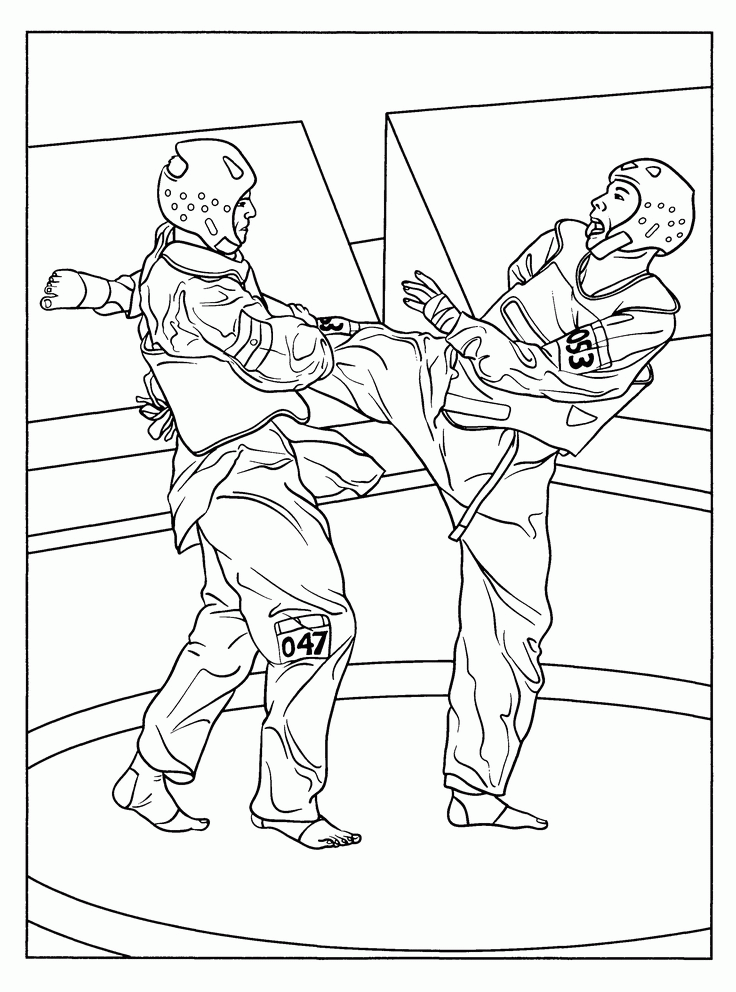 karate coloring pages for kids | karate | Pinterest | Coloring ...