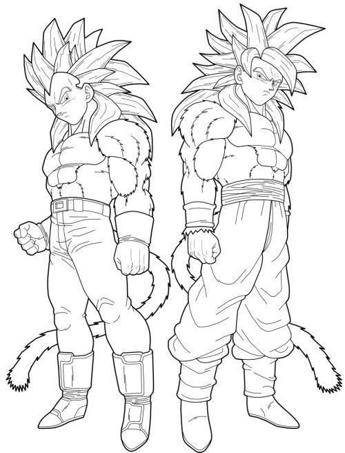 Dragon Ball Z Super Saiyan 4 - Coloring Pages For Kids And For Adults -  Coloring Home