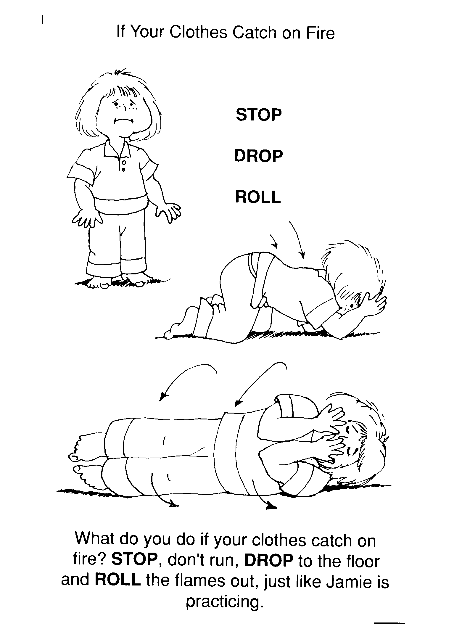 Stop Drop And Roll Coloring Pages - Coloring Home