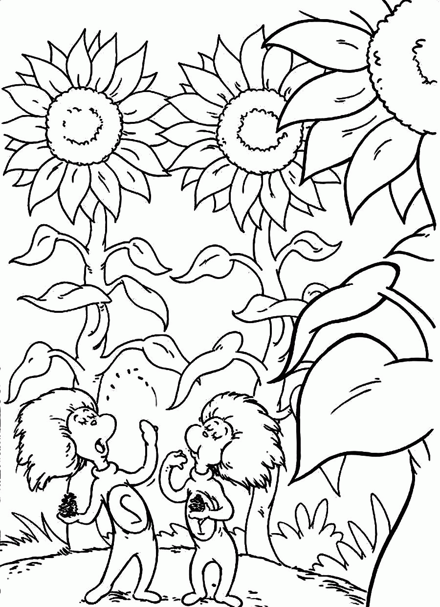 dr seuss thing 1 and 2 coloring pages