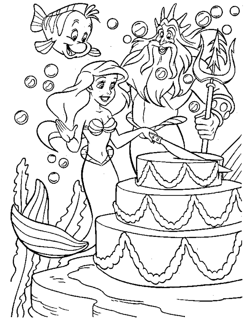 Princesses Birthday Coloring Pages   Coloring Home