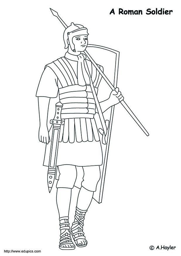 Coloring page Roman soldier - img 4186.