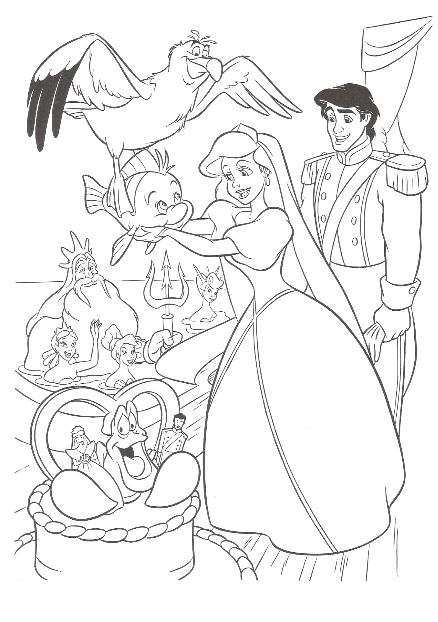Coloring Pages : Disney Little Mermaid Coloring At Getdrawings The ...