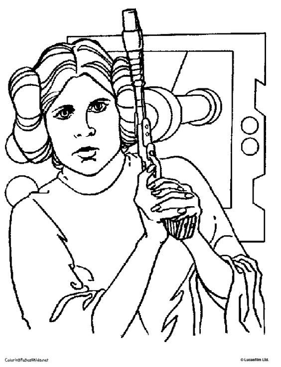 Princess leia, Coloring pages and Coloring