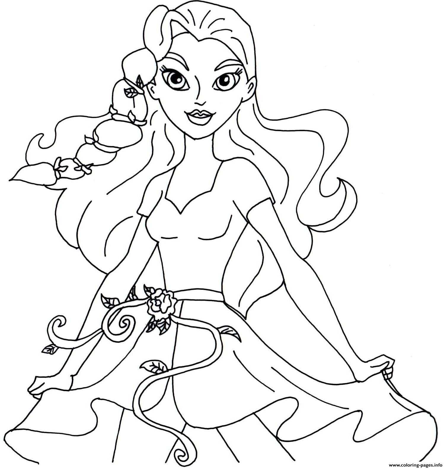 Poison Ivy Super Hero Girls Coloring Pages Printable