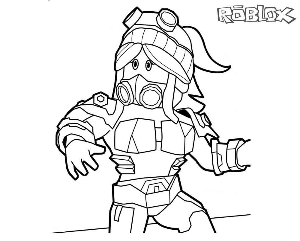 Large Roblox Coloring Pages For Kids