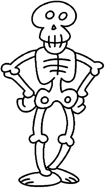 Skeleton Coloring Page - Coloring Home