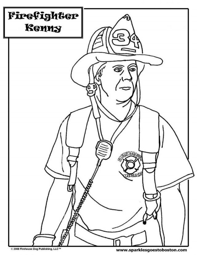 firefighter coloring pages - Clip Art Library