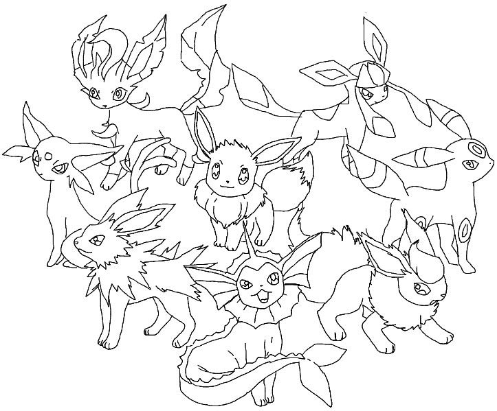 Pokemon Coloring Pages Eevee Evolutions Glaceon | Pokemon coloring pages,  Pokemon coloring sheets, Cute coloring pages