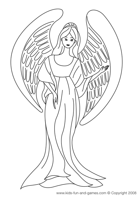Angel Coloring Pages - Kids Games Central