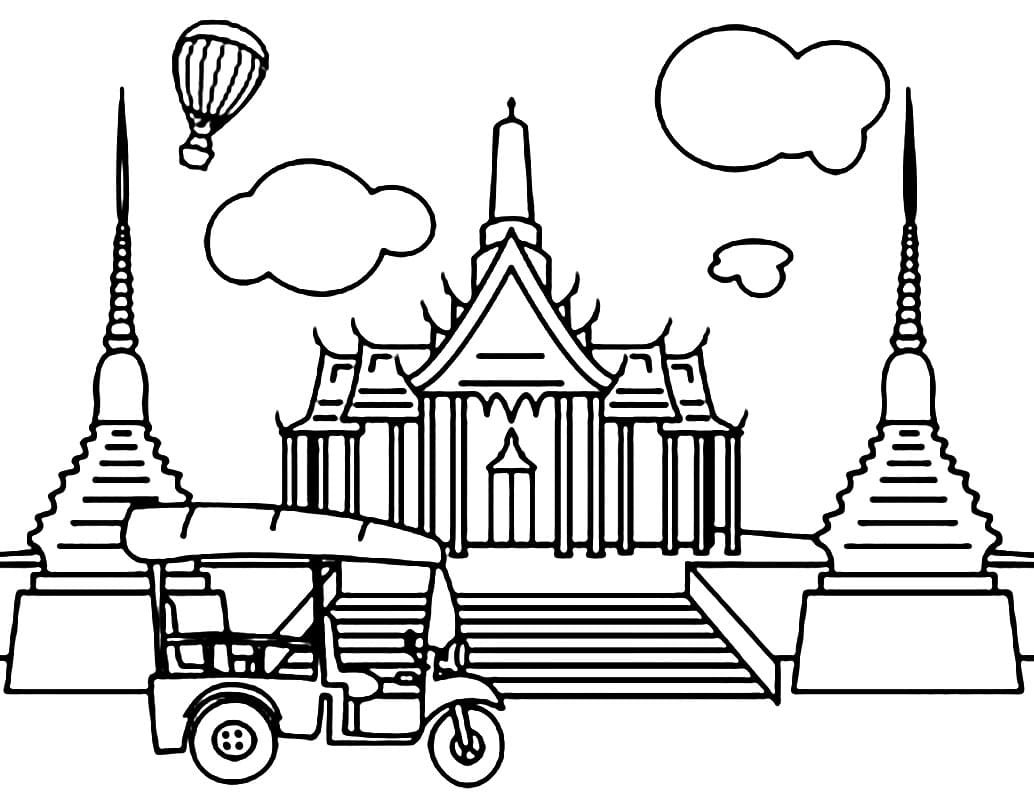 Bangkok Coloring Page - Free Printable Coloring Pages for Kids