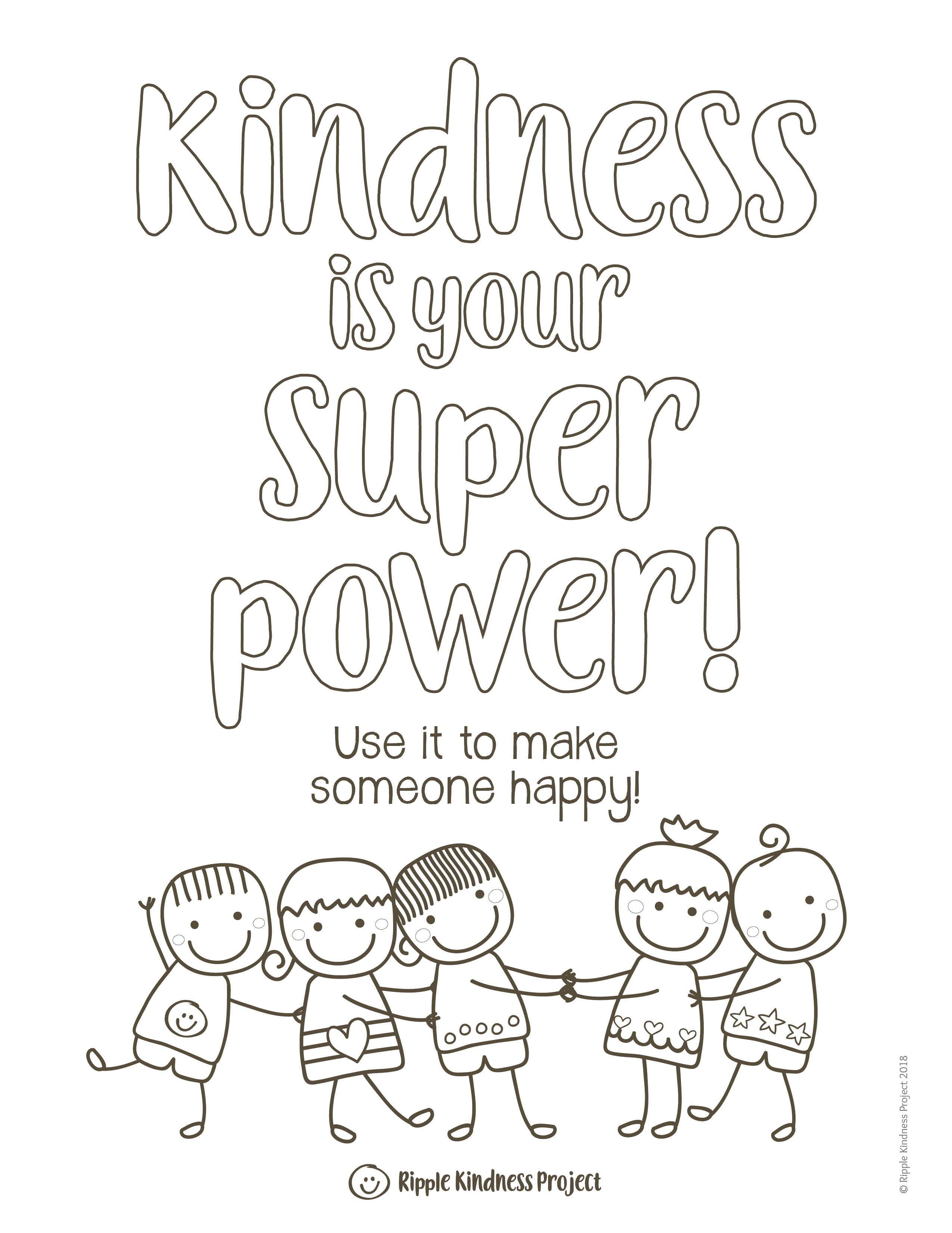 KINDNESS COLORING PAGES Activity - Kindness Quotes Posters for Bulletin  Boards | Kindness activities, Teaching kindness, Kindness projects