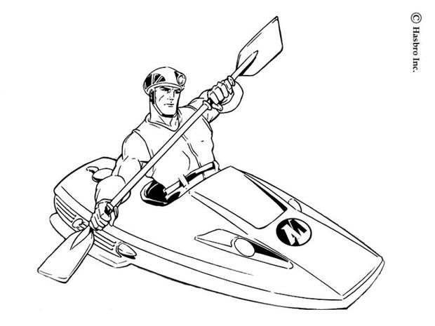 Action man's super kayak coloring pages - Hellokids.com