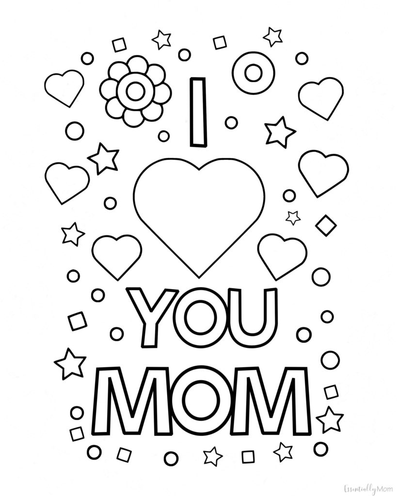 I Love Mum Coloring Pages   Coloring Home