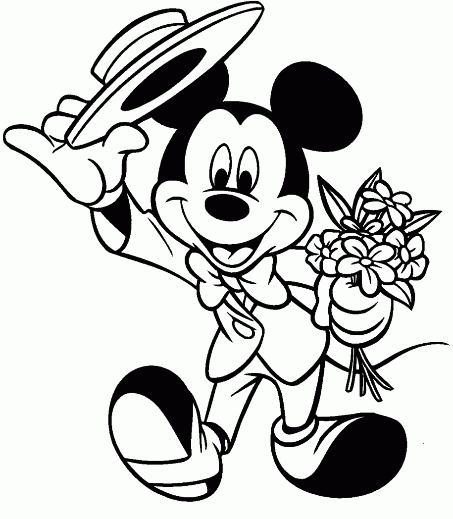 Download Mickey Mouse Balloon Coloring Pages - Coloring Home