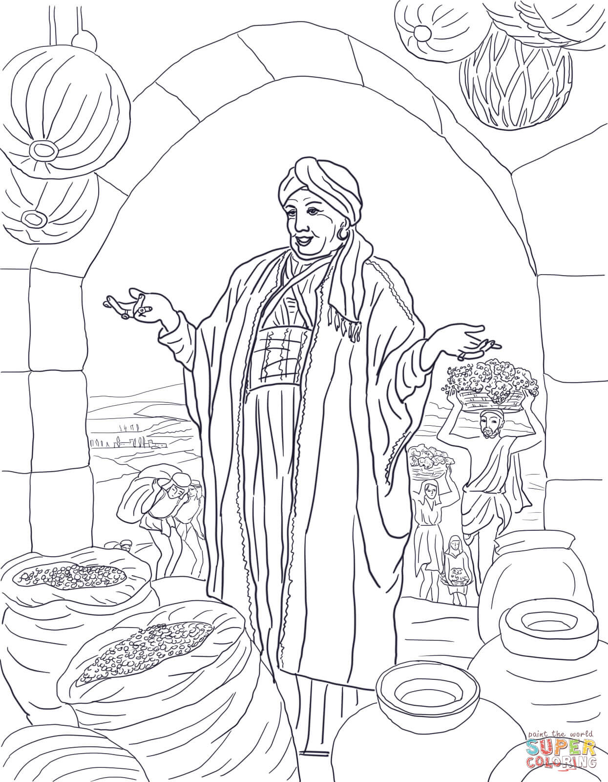 Parable of the Rich Fool coloring page | Free Printable Coloring Pages