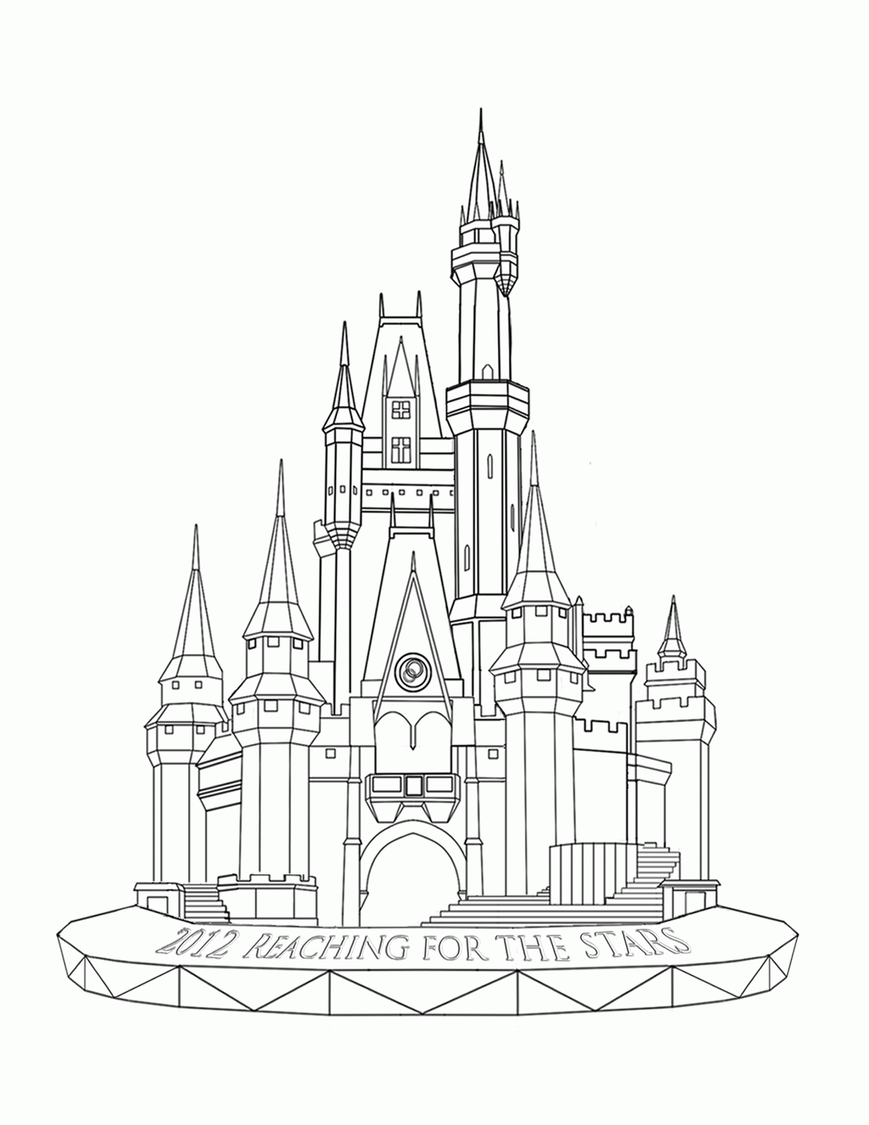 Disneyland Castle Coloring Page - Coloring Home