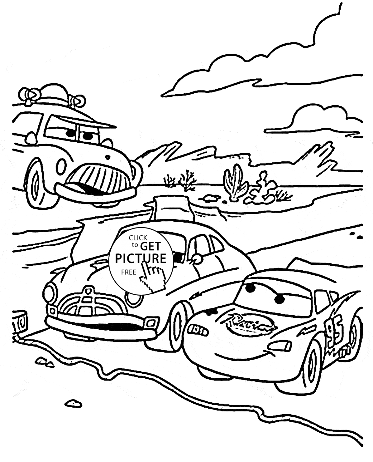 Track Race Cars coloring page for kids, disney coloring pages ...