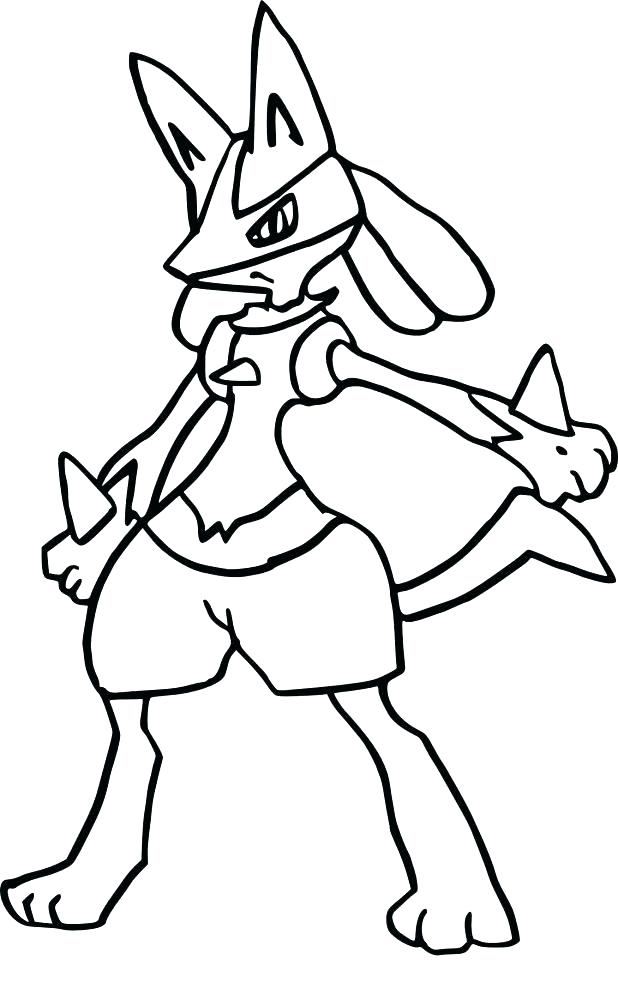 Pokemon Coloring Pages Lucario