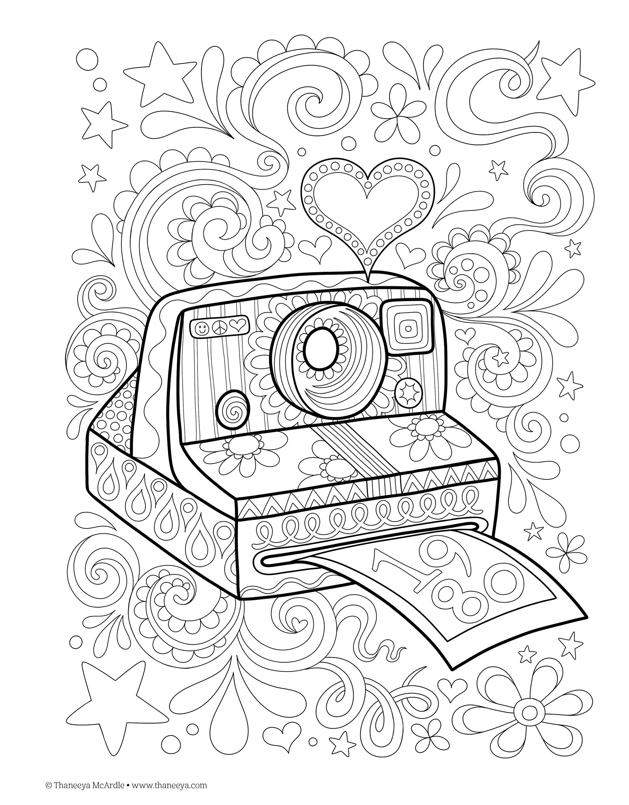 detailed aesthetic cute coloring pages for girls