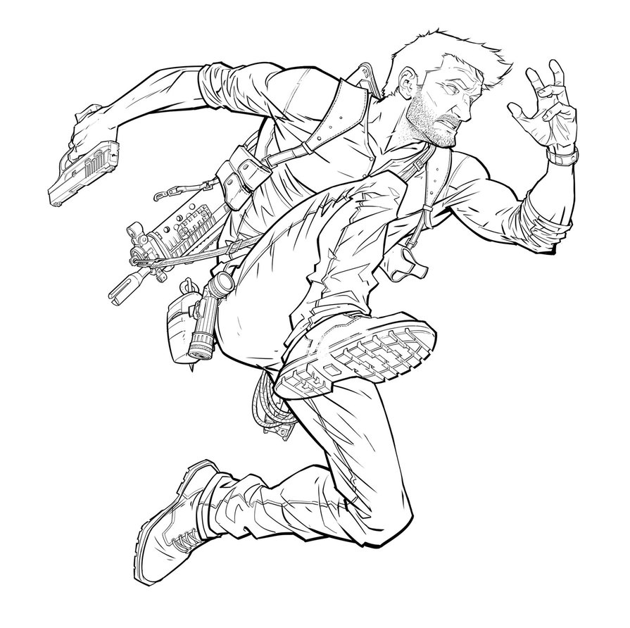 Uncharted 4 Coloring Pages