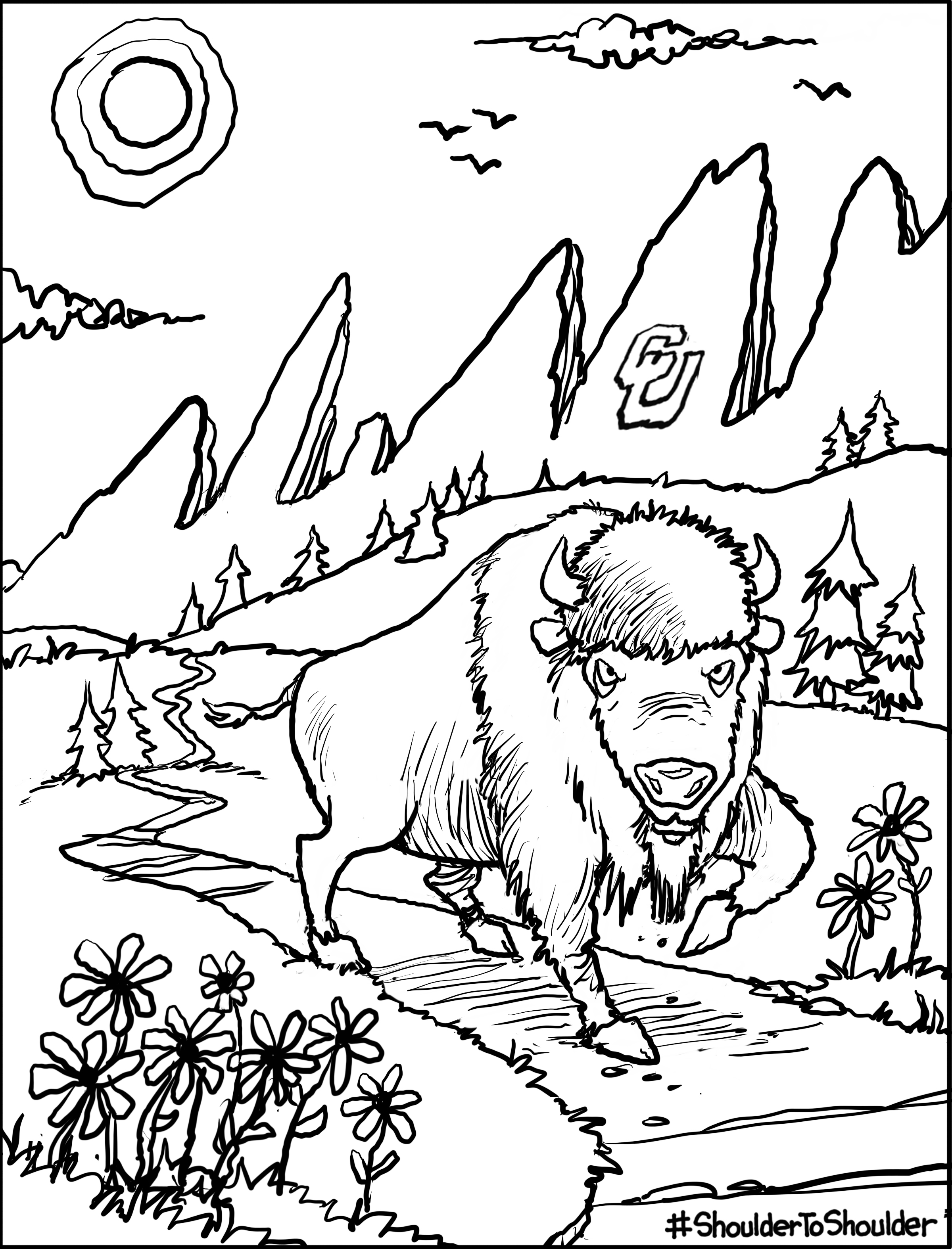 Coloring Pages | Buffs Together | University of Colorado Boulder