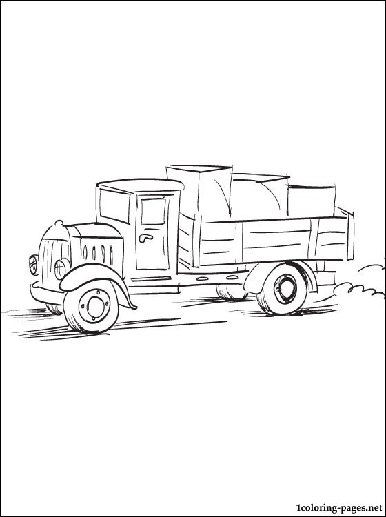 Lorry coloring page | Coloring pages