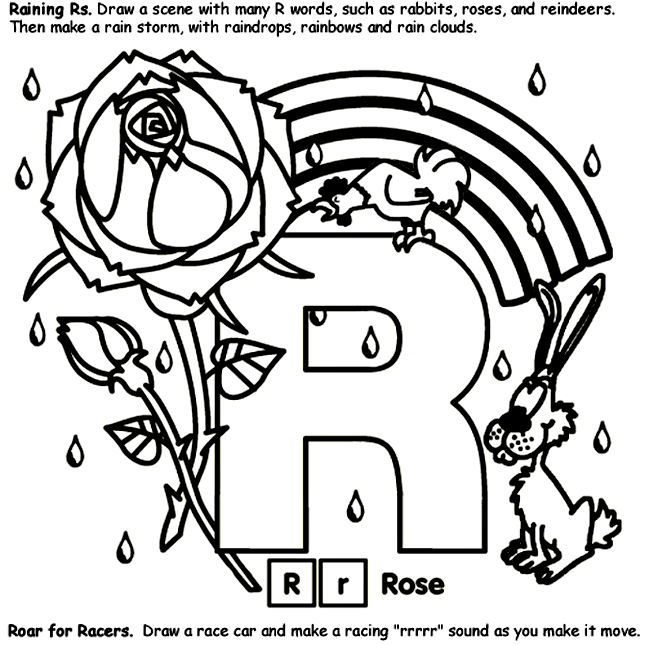 Alphabet R Coloring Page - Coloring Home