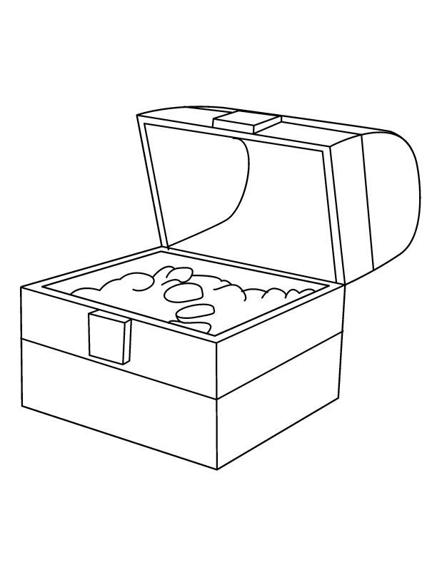 draw a treasure chest easy open - Clip Art Library
