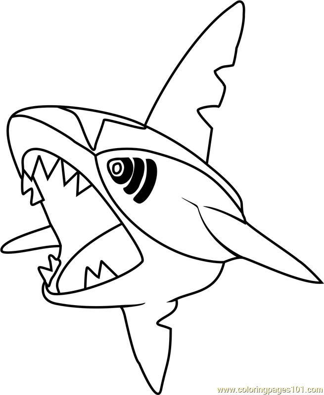Sharpedo Pokemon Coloring Page for Kids - Free Pokemon Printable Coloring  Pages Online for Kids - ColoringPages101.com | Coloring Pages for Kids