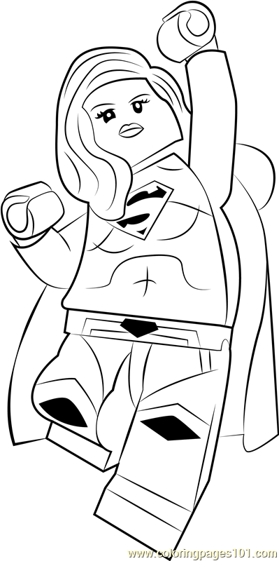 Lego Supergirl Coloring Page for Kids - Free Lego Printable Coloring Pages  Online for Kids - ColoringPages101.com | Coloring Pages for Kids