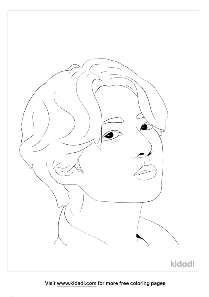 BTS Jungkook Coloring Pages | Free Music Coloring Pages | Kidadl