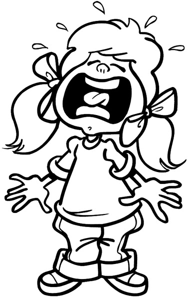 Crying Girl Colouring Pages #N7wnoO - Clipart Suggest