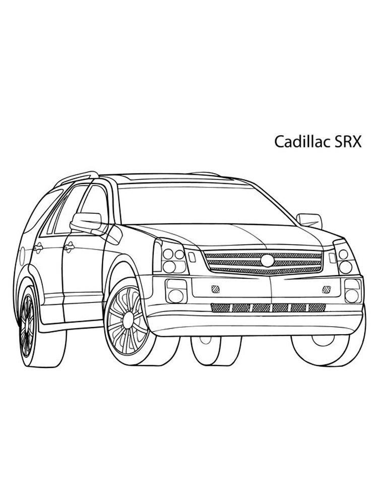 Free printable Cadillac coloring pages for kids