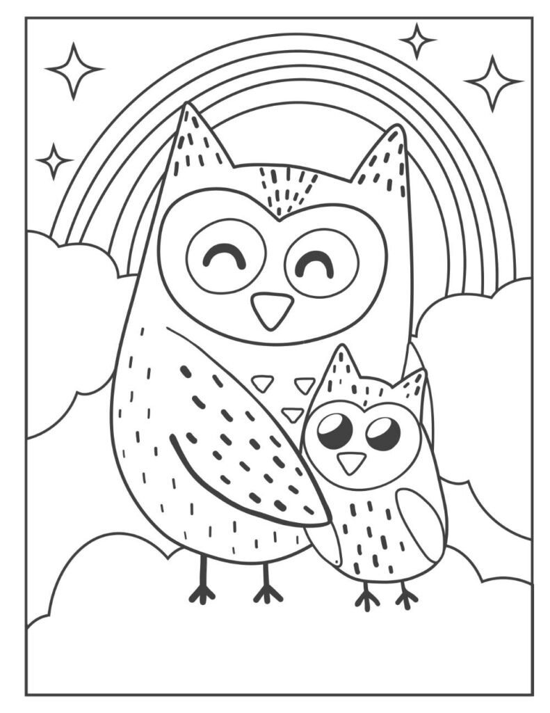 Free Owl Coloring Pages for Download (Printable PDF) - VerbNow