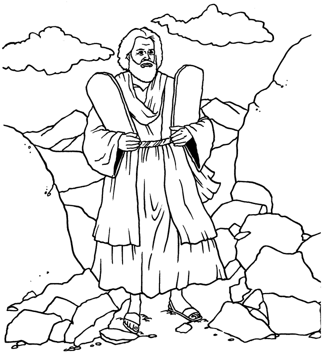 Ten Commandments #2 Coloring Page | Sermons4Kids