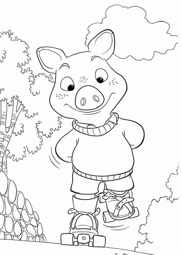 Piggley Winks Play Roller Skate in Jakers! the Adventure of ...