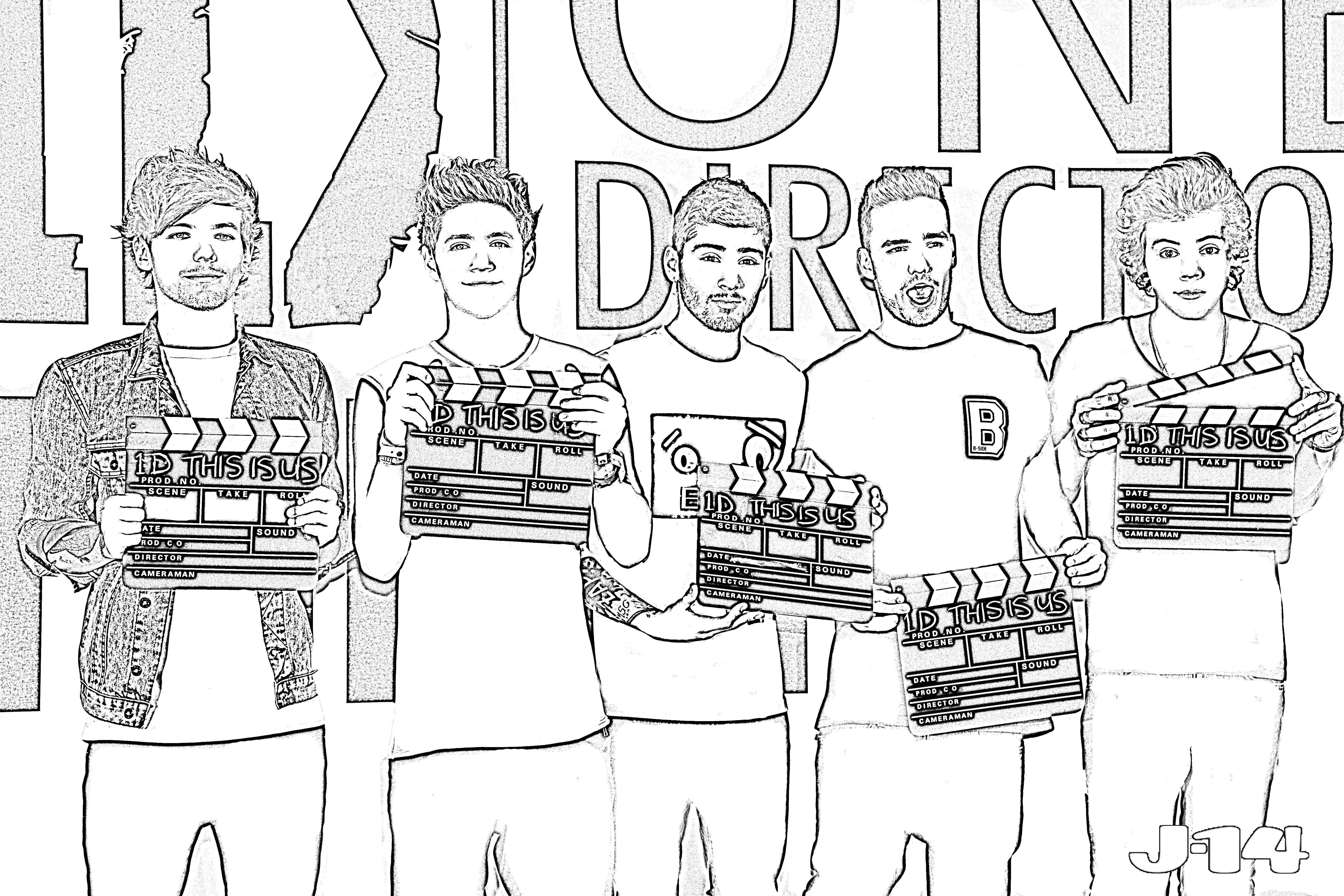 10 Printable One Direction Coloring Pages 8 - J-14