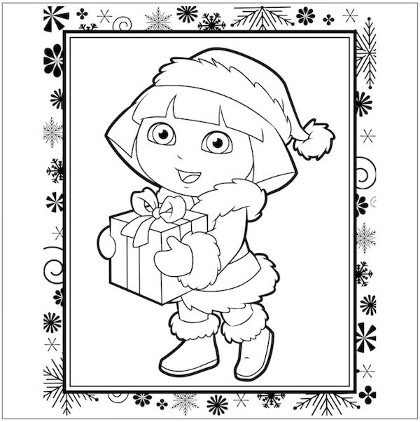 Spectacular Dora Christmas Coloring Pages - Best Resume Collection