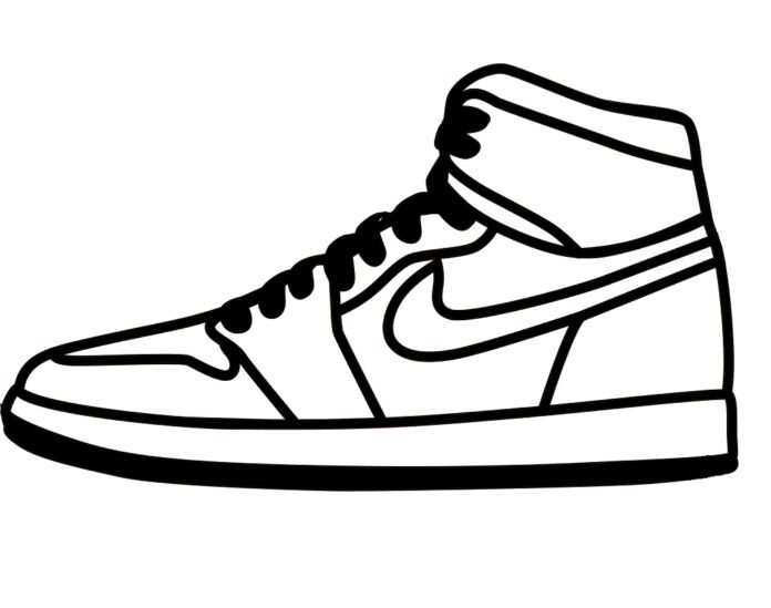 Nike Sneakers shoes coloring book to print and online