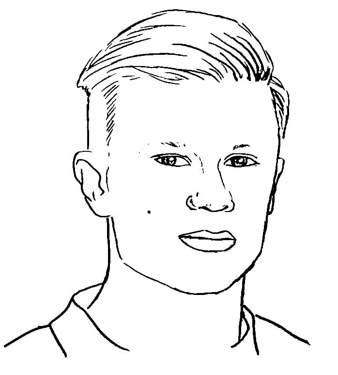 Manchester City Erling Haaland Coloring Page - Free Printable Coloring Pages  for Kids