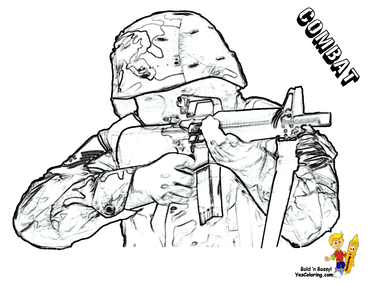 Gusto Coloring Pages To Print Army | Army | Free | Military Coloring