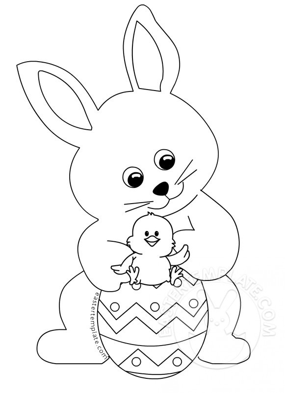 Bunny and Chick Coloring Page (Page 4) - Line.17QQ.com