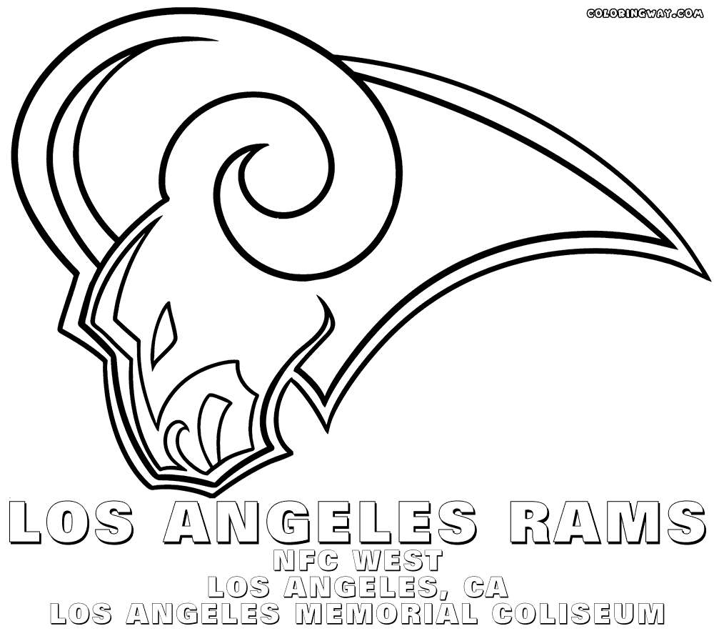 480 Unicorn Los Angeles Rams Coloring Pages for Kids