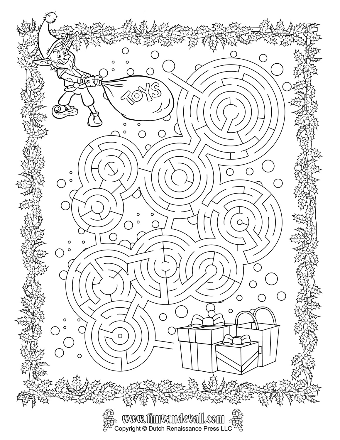 Christmas Maze Printable - Tim's Printables